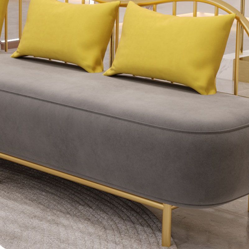 Velvet moderne stijl setee -statement armloze bank met 1/3 kussens