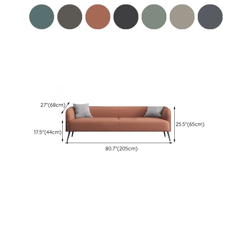 3-Seater Faux Leather Sofa with Pilows 25.6" H Tuxedo Arm Sofa Clearhalo 'furn' 'furn_sofas' 'Furniture' 'Living Room Furniture' 'Sofa' 'sofas' 1200x1200_f1fe5c5e-3297-4436-b5ec-407916e6f762