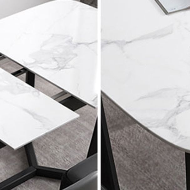 Modern 1/3/4/5 Pieces Scalable Dinette Set with Sintered Stone Black Wood Dining Table Set Clearhalo 'Dining Room Sets' 'Dining Tables & Seating' 'dining_room_set' 'furn' 'furn_dining_room_set' 'Furniture' 'furniture_dining_room_set' 'Kitchen & Dining Furniture' 1200x1200_f1ff76a0-e46c-46c9-807f-ddd58c529dee