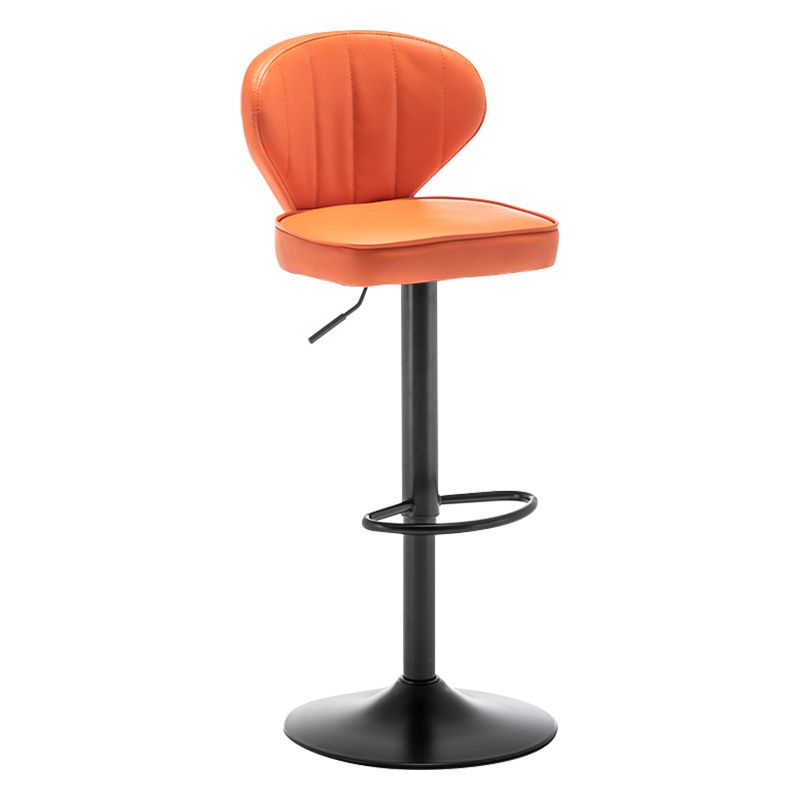 Contemporary Faux Leather Bar Stool Footrest Low Back Adjustable Height Swivel Stool Clearhalo 'Bar Furniture' 'Bar Stools' 'bar_stools' 'furn' 'furn_bar_stools' 'furniture_bar_stools' 'Kitchen & Dining Furniture' 'kitchen&dining_furn' 'kitchen' 'kitchen_furn' Furniture' 1200x1200_f20047a7-fa14-4b1c-a50a-18262ba88b28