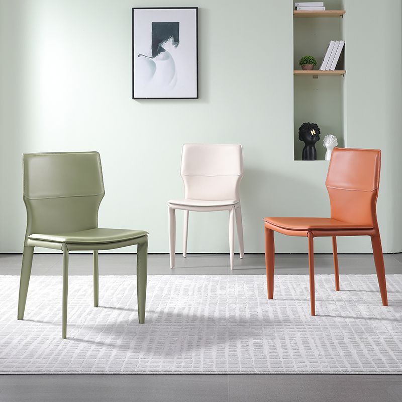 Designer Style Armless Chair Leather Upholstered Indoor Chair for Restaurant Clearhalo 'Dining Chairs' 'Dining Tables & Seating' 'dining_chair' 'furn' 'furn_dining_chair' 'Furniture' 'Kitchen & Dining Furniture' 1200x1200_f200b9c9-7d15-411d-83d8-2bef9241173e