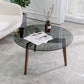 Round Clear Glass Coffee Table Nordic 3 Legs Coffee Cocktail Table Clearhalo 'Coffee & Accent Tables' 'Coffee Tables' 'coffee_tables' 'furn' 'furn_coffee_tables' 'Furniture' 'Living Room Furniture' 1200x1200_f2010a35-47aa-4b6c-9165-fd10f1f8a5b4