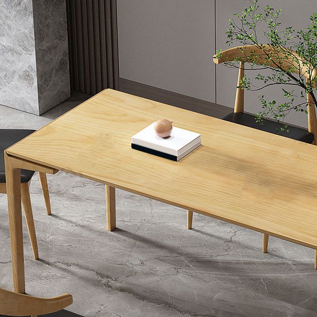 Rectangle Simplicity Dining Table Wood Color Fixed Table with Pinewood Solid Wood Clearhalo ' dining_table' 'Dining Tables & Seating' 'Dining Tables' 'furn' 'furn_dining_table' 'Furniture' 'furniture_dining_table' 'Kitchen & Dining Furniture' 'kitchen&dining_furn' 'kitchen' 'kitchen_dining_table' 1200x1200_f20187a6-85c3-4a00-9ebf-9cb03e72c41c