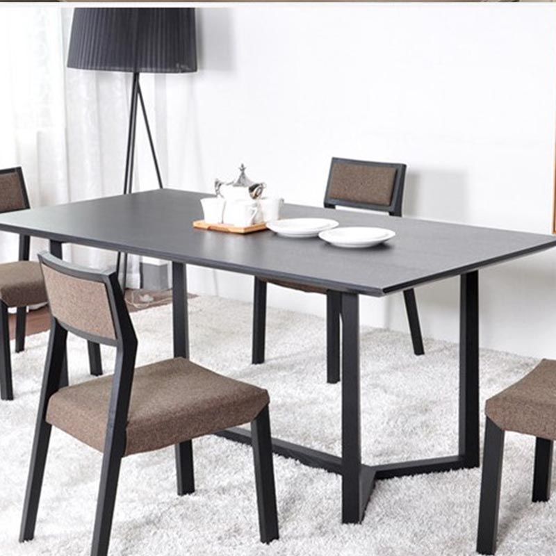 Rectangle Industrial Dining Table Solid Wood Fixed Table with Trestle Base Clearhalo ' dining_table' 'Dining Tables & Seating' 'Dining Tables' 'furn' 'furn_dining_table' 'Furniture' 'furniture_dining_table' 'Kitchen & Dining Furniture' 'kitchen&dining_furn' 'kitchen' 'kitchen_dining_table' 1200x1200_f2021665-9a8d-4dd1-a63a-266a78fc3319