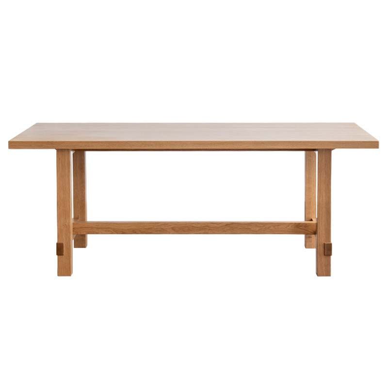 Modern Trestle Dining Table Pine Wood Table for Dining Room Kitchen