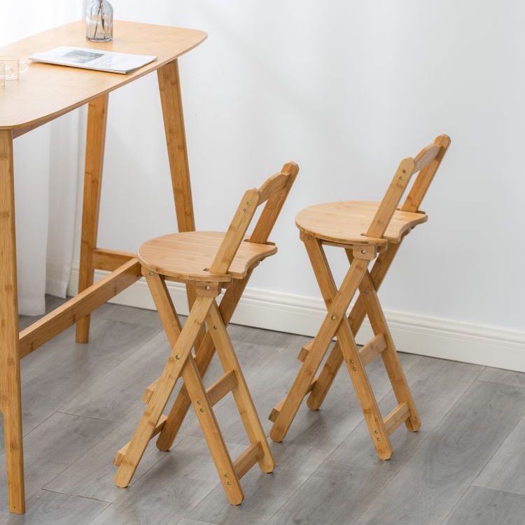 Modern Armless Foldable Counter Stool Wood Household Bar Stool with Pedal Clearhalo 'Bar Furniture' 'Bar Stools' 'bar_stools' 'furn' 'furn_bar_stools' 'furniture_bar_stools' 'Kitchen & Dining Furniture' 'kitchen&dining_furn' 'kitchen' 'kitchen_furn' Furniture' 1200x1200_f204883b-41e7-4da4-927c-61cc61fae20f