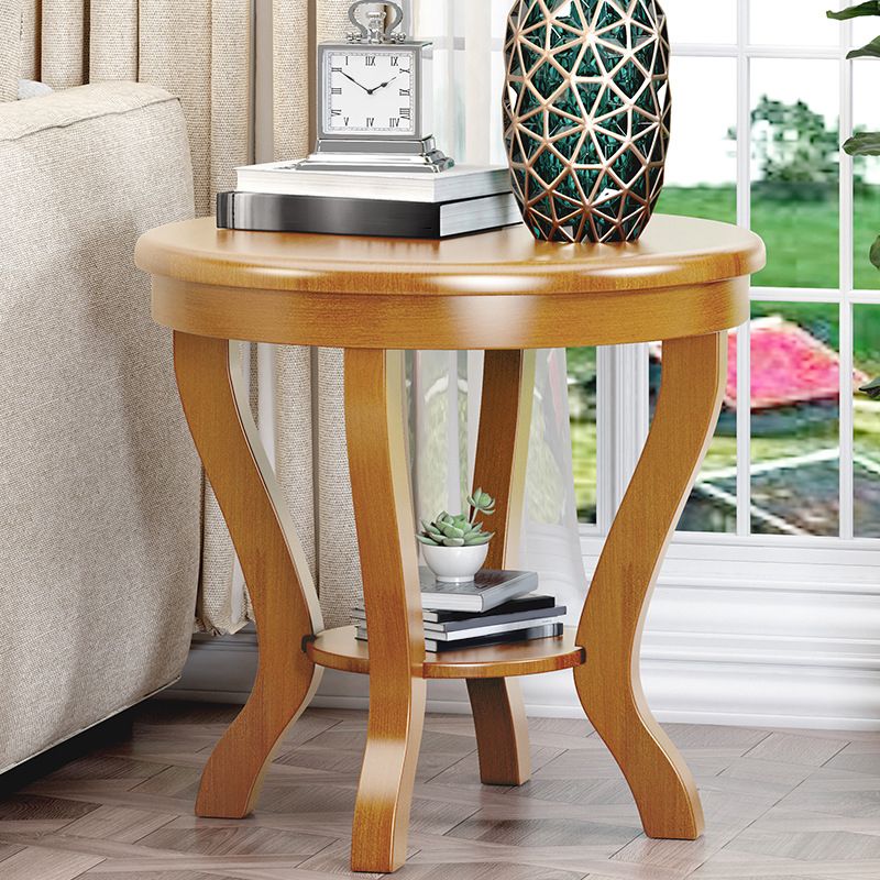 Square/round Coffee Table with Solid Wood Base with 4 Legs Cocktail Table Clearhalo 'Coffee & Accent Tables' 'End & Side Tables' 'end_side_table' 'end_side_tables' 'furn' 'furn_end_side_tables' 'Furniture' 'furniture_end_side_table' 'Living Room Furniture' 1200x1200_f204c8dc-a57a-40ba-beed-f91550754935