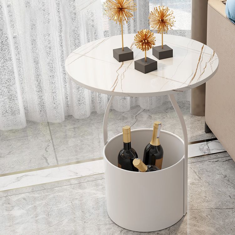 19.6" Tall Modern Round Slate Top Side Table Iron Pedestal End Table Clearhalo 'Coffee & Accent Tables' 'End & Side Tables' 'end_side_tables' 'furn' 'furn_end_side_tables' 'Furniture' 'Living Room Furniture' 1200x1200_f205168c-1d99-4db0-bc04-95ddfe876796