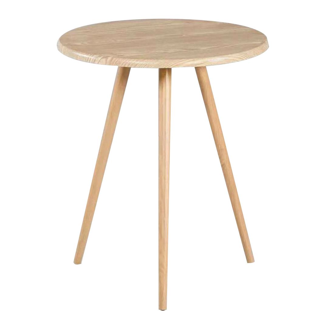 28.74 "Table lateral de estilo contemporáneo de estilo 3 patas de acento lateral redondo de madera de 3 patas