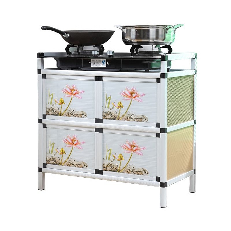 Modern Metal Sideboard Tempered Glass Doors Cabinets Server for Dining Room Clearhalo 'buffet_sideboard' 'Buffets & Sideboards' 'furn' 'furn_buffet_sideboard' 'Furniture' 'Kitchen & Dining Furniture' 1200x1200_f20578db-54cc-4b91-b5c2-8bbd1f4b1f9e