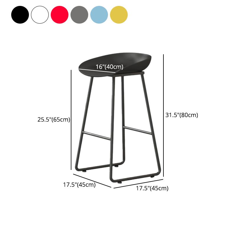 Modern Milk Tea Shop Footrest Barstool Matte Finish Plastic Stool Clearhalo 'Bar Furniture' 'Bar Stools' 'bar_stools' 'furn' 'furn_bar_stools' 'Furniture' 'furniture_bar_stools' 'Kitchen & Dining Furniture' 1200x1200_f20594f1-da02-4020-9eff-48fd700da42f