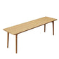 Modern Rectangular Writing Desk Solid Wood Parsons Office Desk for Home