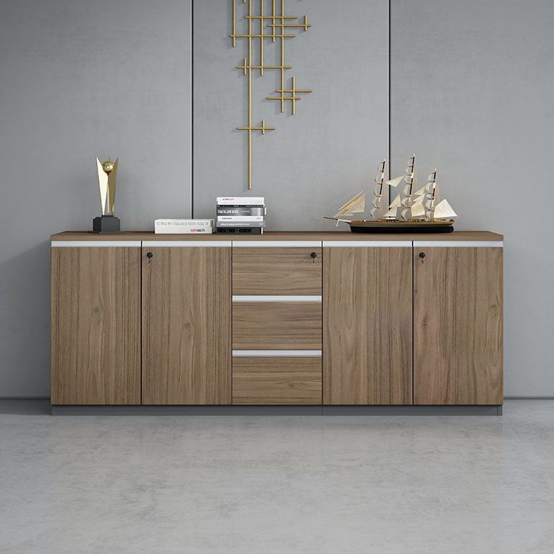 Archivo de madera de archivos laterales de estilo nórdico con almacenamiento de bloqueo