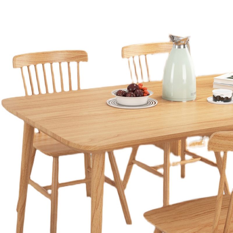 Modern 1/2/3/5 Pieces Rectangle Dining Set Solid Wood Dining Table with Chairs Clearhalo 'Dining Room Sets' 'Dining Tables & Seating' 'dining_room_set' 'furn' 'furn_dining_room_set' 'Furniture' 'furniture_dining_room_set' 'Kitchen & Dining Furniture' 'kitchen&dining_furn' 'kitchen' 1200x1200_f20946f8-ec77-463e-ab78-536a72747891