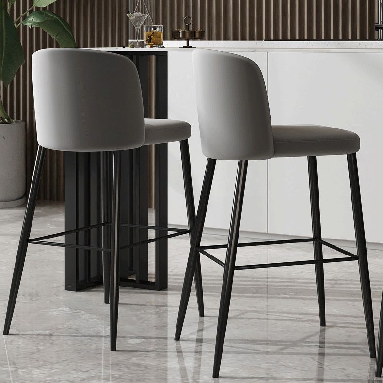 Industrial Style Counter Stool Upholstered Living Room Bar Stool with Metal Legs Clearhalo 'Bar Furniture' 'Bar Stools' 'bar_stools' 'furn' 'furn_bar_stools' 'Furniture' 'Kitchen & Dining Furniture' 1200x1200_f20968ac-3175-48c5-b747-1863d9268448