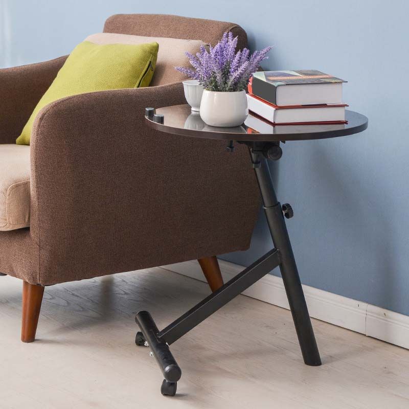 Mesa de altura lateral contemporánea mesa de deslizamiento redondo para sala de estar