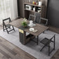 Rectangle Mid-Century Modern Dining Table Wood Base Table for Home Kitchen Dinner Clearhalo ' dining_table' 'Dining Tables & Seating' 'Dining Tables' 'furn' 'furn_dining_table' 'Furniture' 'furniture_dining_table' 'Kitchen & Dining Furniture' 'kitchen&dining_furn' 'kitchen' 'kitchen_dining_table' 1200x1200_f209ed18-8848-44d2-9911-5a9dc6db0c7b