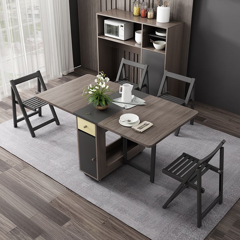 Rectangle Mid-Century Modern Dining Table Wood Base Table for Home Kitchen Dinner Clearhalo ' dining_table' 'Dining Tables & Seating' 'Dining Tables' 'furn' 'furn_dining_table' 'Furniture' 'furniture_dining_table' 'Kitchen & Dining Furniture' 'kitchen&dining_furn' 'kitchen' 'kitchen_dining_table' 1200x1200_f209ed18-8848-44d2-9911-5a9dc6db0c7b