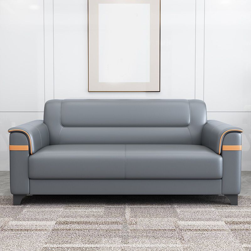32" Wide Contemporary Sofa Leather Gray Seating for Living Room Clearhalo 'furn' 'furn_sofas' 'Furniture' 'Living Room Furniture' 'Sofa' 'sofas' 1200x1200_f20a9992-cb32-4970-bf4c-af978bdf1821
