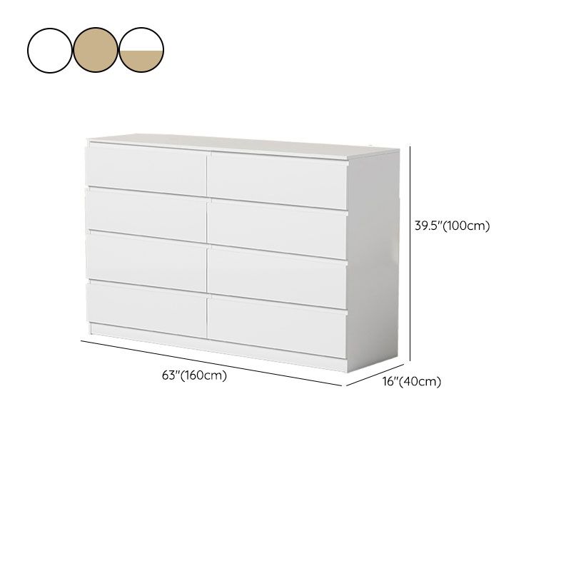Modernism Horizontal Double Dresser Wood Storage Bachelor Chest for Home
