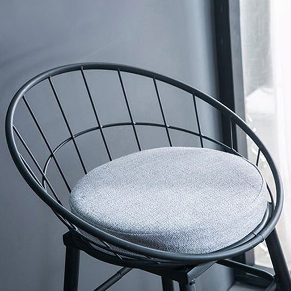 Glam Metal Bar and Counter Stool Round Low Back Stool with 4 Legs Clearhalo 'Bar Furniture' 'Bar Stools' 'bar_stools' 'furn' 'furn_bar_stools' 'Furniture' 'furniture_bar_stools' 'Kitchen & Dining Furniture' 1200x1200_f20bd3eb-a979-4427-ab56-eca32e375c17