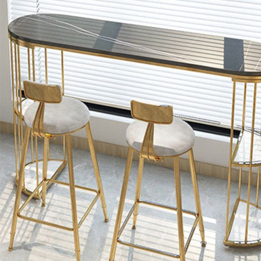 Tavolo da pranzo ovale di barra di pietra sinterizzata per soggiorno da cucina