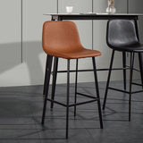 Metal Scandinavian Dining Room Armless Stool Low Back Bar Stool Clearhalo 'Bar Furniture' 'Bar Stools' 'bar_stools' 'furn' 'furn_bar_stools' 'Furniture' 'furniture_bar_stools' 'Kitchen & Dining Furniture' 1200x1200_f20e2f7b-56a6-49ca-8a14-c9567b69c102