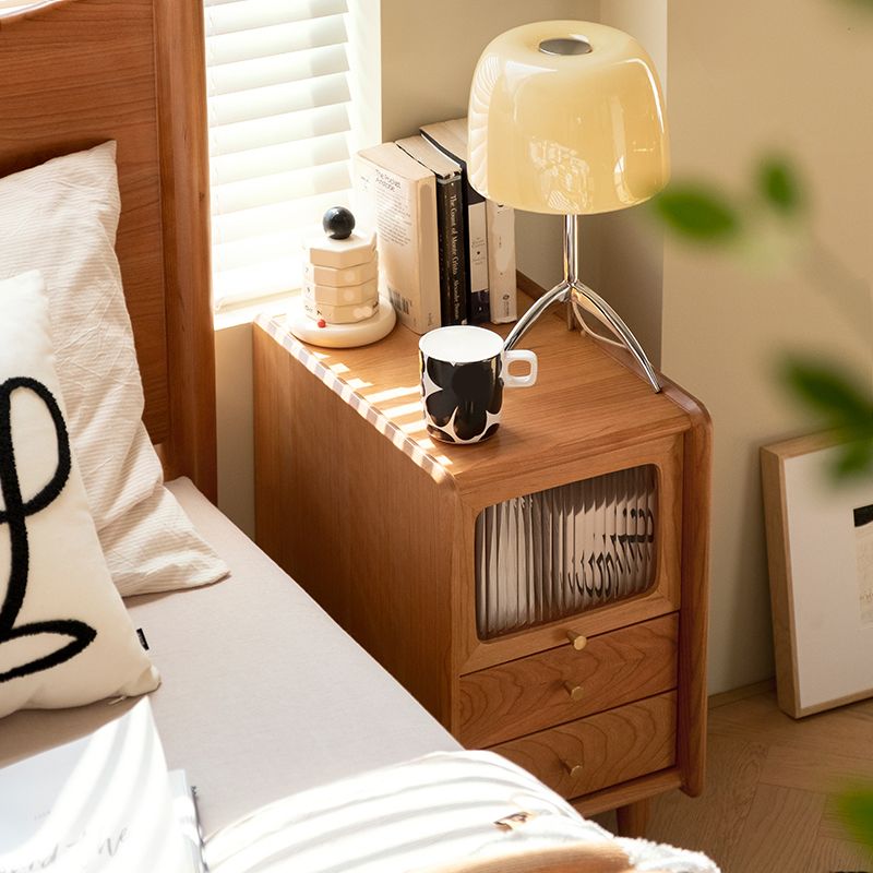 Mesa de madera mediana cajones contemporáneos gabinete de cama