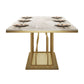Glam Sintered Stone Top White Dining Table Rectangle Standard Dining Table with Pedestal Base Clearhalo ' dining_table' 'Dining Tables & Seating' 'Dining Tables' 'furn' 'furn_dining_table' 'Furniture' 'furniture_dining_table' 'Kitchen & Dining Furniture' 'kitchen&dining_furn' 'kitchen' 'kitchen_dining_table' 1200x1200_f20fdcab-0bb2-40f4-8e40-b42abed2a455
