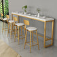 Mesa de bar con base de caballete Mesa de bar de madera maciza rectangular de lujo tradicional