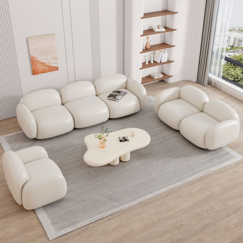 Sedute glam a braccio quadrato cuscini bianchi di divano soggiorno standard