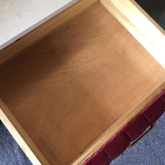 Mesa de acento de mármol con faux contemporáneo mesita de noche de 19.68 "