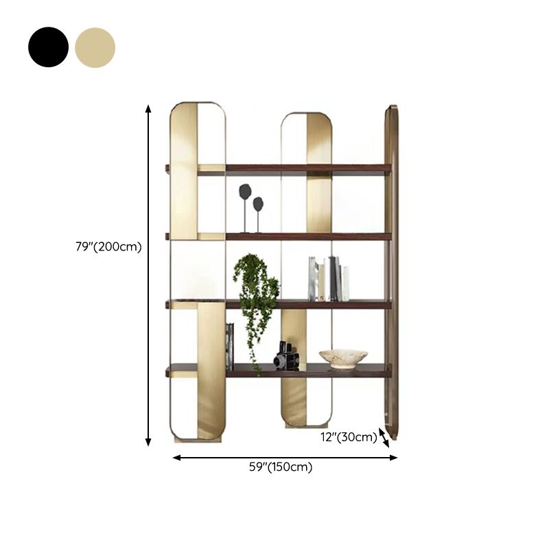 Glam Engineered Wood Bookshelf Standard Open Back Bookcase with Shelves