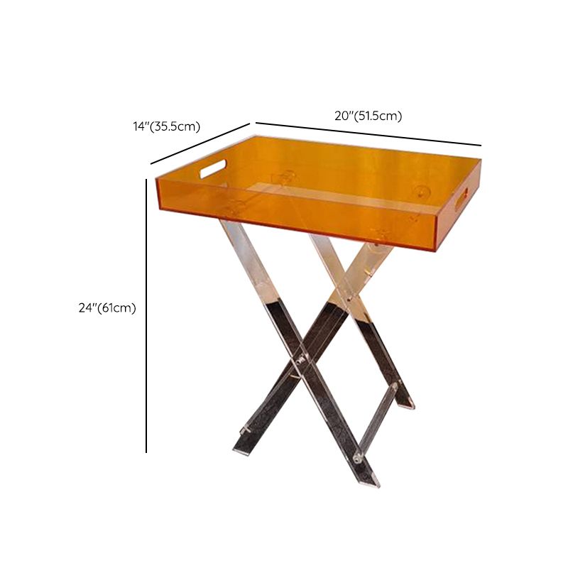 Modern Transparent End Table Round/Rectangular Acrylic Side Table