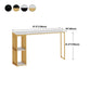 Glam Iron Bar Dining Table with Faux Marble Top Indoor Bistro Table with Shelf Clearhalo 'Bar Furniture' 'Bar Tables' 'bar_tables' 'furn' 'furn_bar_tables' 'Furniture' 'furniture_bar_tables' 'Kitchen & Dining Furniture' 1200x1200_f21255f2-a582-44e3-af16-dc7b77255ec0