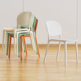 Modern Dining Room Plastic Open Back Stackable Dining Side Chair Clearhalo 'Dining Chairs' 'Dining Tables & Seating' 'dining_chair' 'furn' 'furn_dining_chair' 'Furniture' 'Kitchen & Dining Furniture' 1200x1200_f213b369-0632-4c67-a787-8bcc1c39f9e3