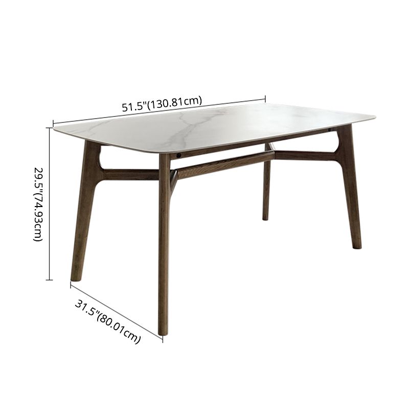 Modern Style Ash White Slate Rectangular Dining Table Set with 4 Legs Base Clearhalo 'Dining Room Sets' 'Dining Tables & Seating' 'dining_room_set' 'furn' 'furn_dining_room_set' 'Furniture' 'furniture_dining_room_set' 'Kitchen & Dining Furniture' 'kitchen&dining_furn' 'kitchen' 1200x1200_f2146ef8-0006-4f6c-ab16-4692f9e0db40