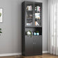 Contemporary Style Metal Bookcase Closed Back Bookshelf for Home Office
