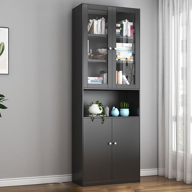 Contemporary Style Metal Bookcase Closed Back Bookshelf for Home Office