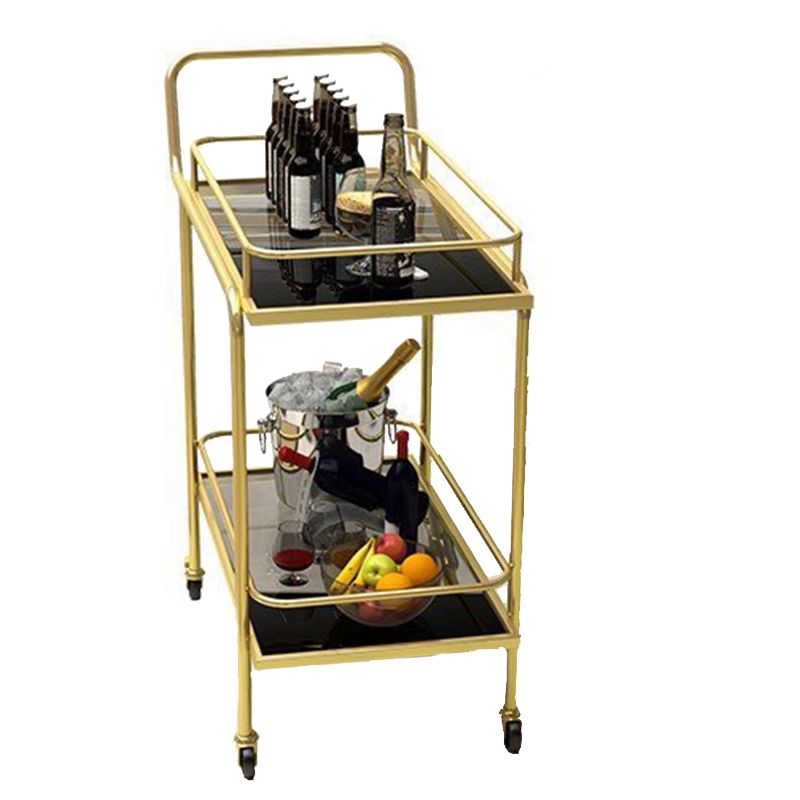 Open Storage Prep Table 27.2"L Modern Home Prep Table with Casters