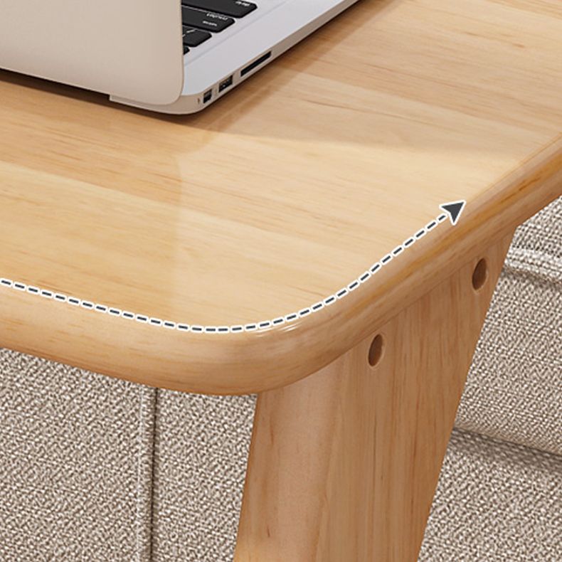 Mesa lateral superior rectangular moderno 24.8 "de altura de madera de altura con estante y rueda