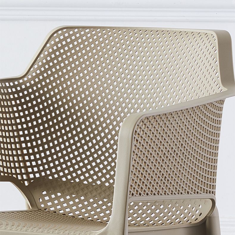 Scandinavian Plastic Dining Armchair Indoor Stackable Arm Chairs for Kitchen Clearhalo ' kitchen&dining_furn' 'Dining Chairs' 'Dining Tables & Seating' 'dining_chair' 'furn' 'furn_dining_chair' 'Furniture' 'furniture_dining_chair' 'Kitchen & Dining Furniture' 'kitchen' 1200x1200_f219f2d2-8e44-4e5b-9a34-948ad38fe8b2