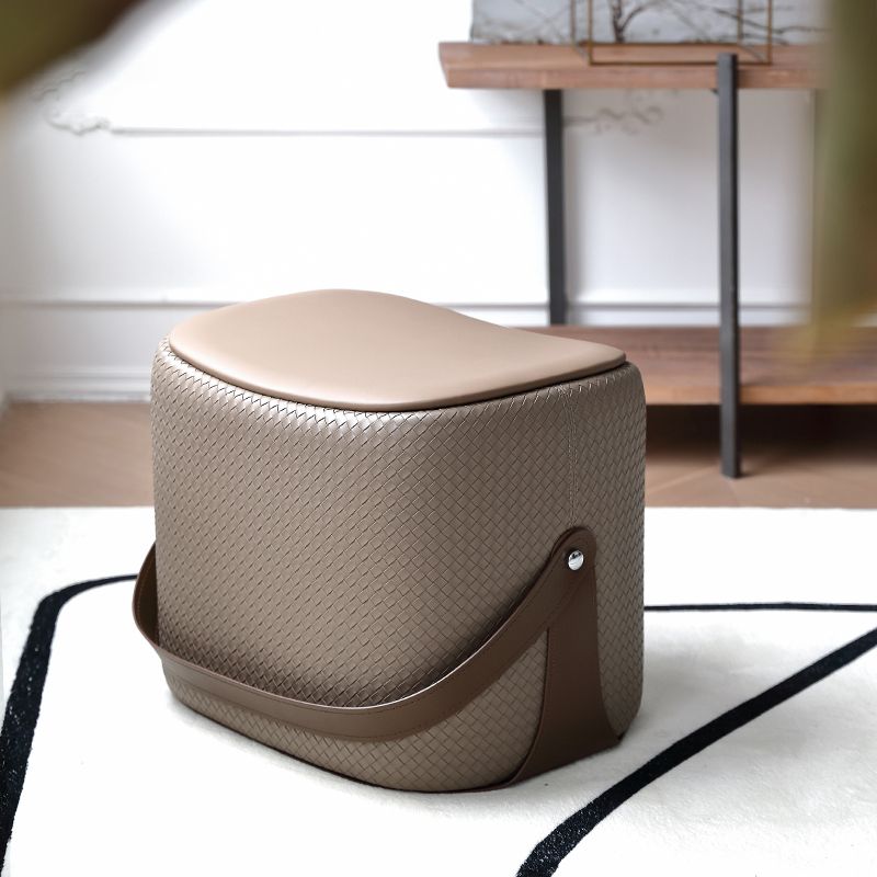 Contemporary Faux Leather Upholstered Ottoman Rectangle Standard Clearhalo 'furn' 'furn_ottomans_poufs' 'Furniture' 'Living Room Furniture' 'Ottomans & Poufs' 'ottomans_poufs' 1200x1200_f21d079b-fad6-42b2-966b-c0ee906902eb