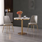 Marble Dining Table Single Pedestal Metallic Base Round Table for Home Clearhalo ' dining_table' 'Dining Tables & Seating' 'Dining Tables' 'furn' 'furn_dining_table' 'Furniture' 'furniture_dining_table' 'Kitchen & Dining Furniture' 'kitchen&dining_furn' 'kitchen' 'kitchen_dining_table' 1200x1200_f21e6a20-8331-48c6-bb65-3df55ff41ad4