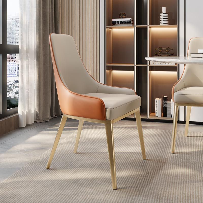 Nordic Glam Style Chair Dining Arm Chairs for Kitchen with Metal Legs Clearhalo 'Dining Chairs' 'Dining Tables & Seating' 'dining_chair' 'furn' 'furn_dining_chair' 'Furniture' 'Kitchen & Dining Furniture' 1200x1200_f21e84b3-8d77-4064-b5e1-19b40d765d9c