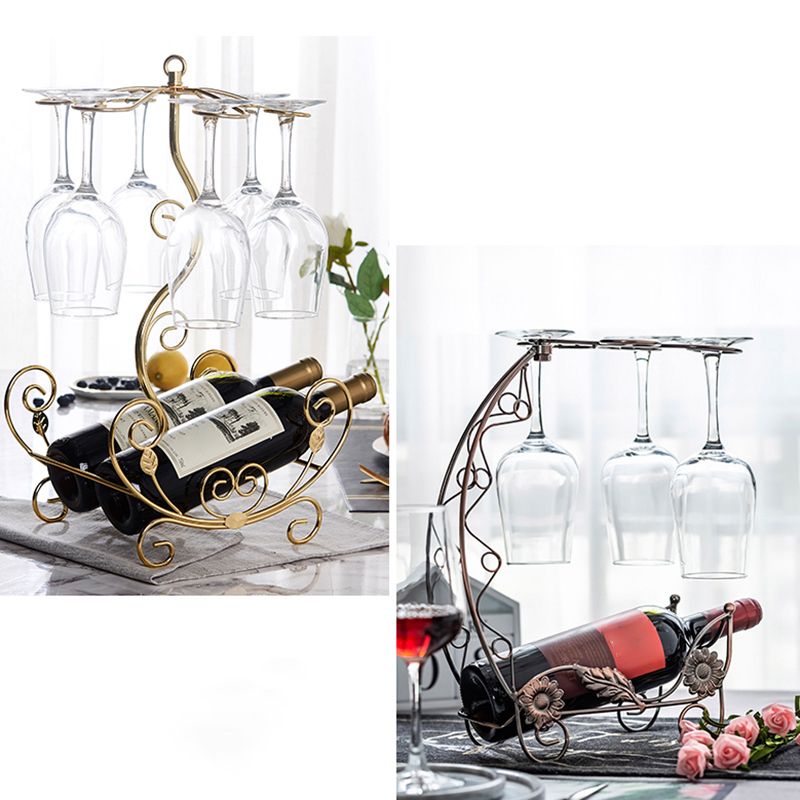 Glam Tabletop Wine Holder Rack Metal Wine Rack Kit voor woonkamer