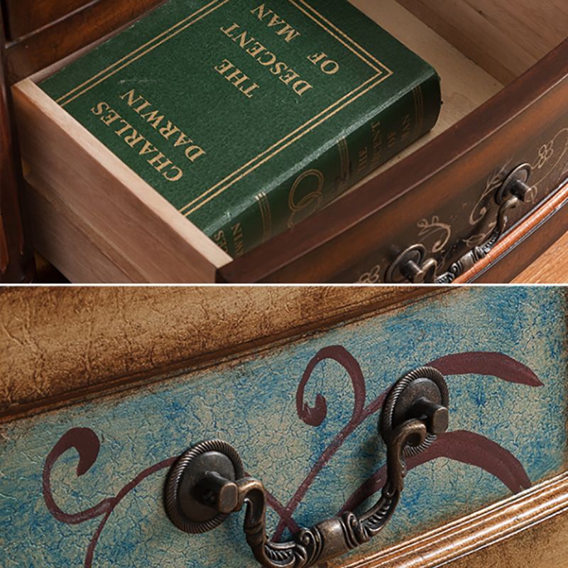 Comò in legno massiccio tradizionale cassettiera del torace con cassetti 3/4/5