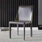 Modern Metal Dining Armless Chair Leather Dining Room Chair for Restaurant Use Clearhalo ' kitchen&dining_furn' 'Dining Chairs' 'Dining Tables & Seating' 'dining_chair' 'furn' 'furn_dining_chair' 'Furniture' 'furniture_dining_chair' 'Kitchen & Dining Furniture' 'kitchen' 1200x1200_f22041eb-2cf2-4055-92d1-1fc03ed0a906