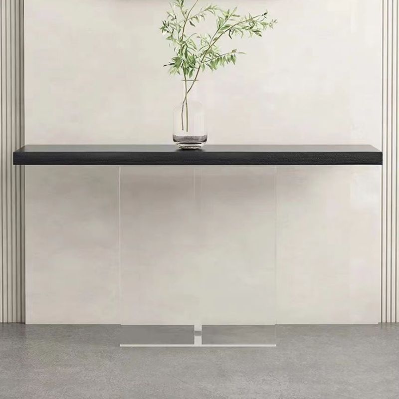 Table de la consola contemporánea de forma rectángulo Sofá de la consola de pino en natural/negro