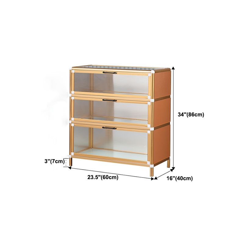 Sideboard in metallo in stile moderno dorato con porta per la cucina